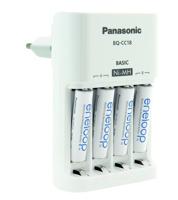 Panasonic oplader + 4 x Panasonic Eneloop AAA batterijen - thumbnail