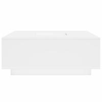 Salontafel 100x100x40 cm bewerkt hout wit - thumbnail