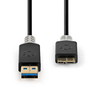 Kabel USB 3.0 | A male - Micro-B male | 2,0 m | Antraciet