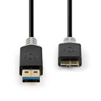 Kabel USB 3.0 | A male - Micro-B male | 2,0 m | Antraciet - thumbnail