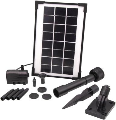 Fonteinpomp - UBBINK - SolarMax 250 - Debiet 200 l/u - 6V 160mA zonnepaneel - Vulkaanjets & bel