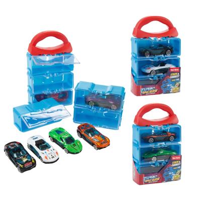 Opbergkoffer met 3st metalen auto 2ass