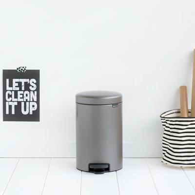 Brabantia pedaalemmer Newlcon 12 liter platinum