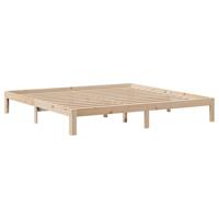 Bedframe met hoofdbord massief grenenhout 180x200 cm - thumbnail