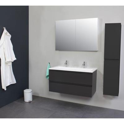 Badkamermeubel Boss & Wessing Pepper Acryl Wastafel Twee Kraangaten 100x55x46 cm Antraciet Boss & Wessing Badkamermeubel Boss & Wessing Pepper Acryl Wastafel Twee Kraangaten 100x55x46 cm Antraciet Boss & Wessing