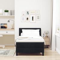 Boxspringbed met Matras Zwart 90x190 cm Stof - thumbnail