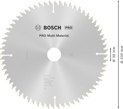Bosch Accessories Multi Material 2608640513 Hardmetaal-cirkelzaagblad 230 x 30 x 2.4 mm Aantal tanden: 64 1 stuk(s)