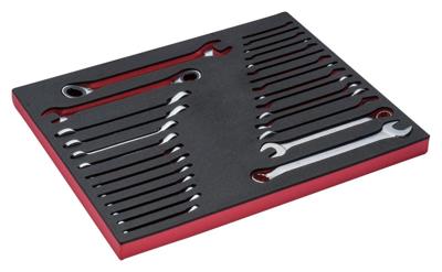 Bahco Foaminlay Fit&Go 3/3 met ringsteeksleutels en ratelsleutels - 28-delig - FF1A3005