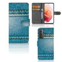 Samsung Galaxy S21 | Wallet Case | met Pasjes | Jeans - thumbnail