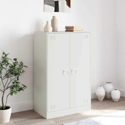 Dressoir 67x39x107 cm staal wit