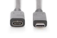 Digitus AK-300210-007-S USB-kabel USB 3.2 Gen1 USB-C stekker, USB-C bus 0.70 m Zwart Stekker past op beide manieren - thumbnail