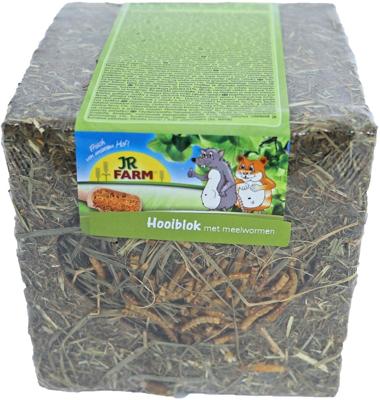 JR Farm Hooiblok met meelwormen 125g