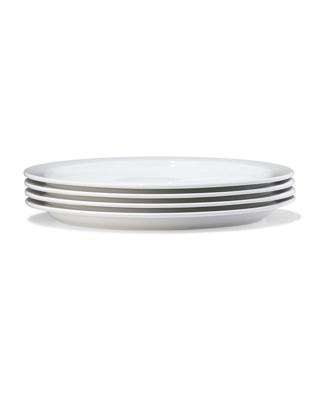 HEMA Dinerbord ⌀26cm porselein wit - 4 stuks (wit)