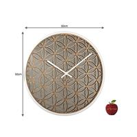NeXtime NE-3194WI Wandklok Dia. 50 Cm, Hout/spiegel, Wit - thumbnail