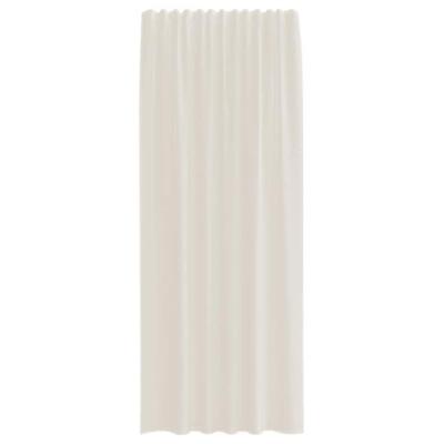 VidaXL Gordijnen voile met roedezakken 2 st crèmekleurig VidaXL Gordijnen voile met roedezakken 2 st crèmekleurig