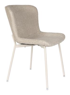 ZILT Eetkamerstoel 'Thijs' Bouclé, kleur Off White