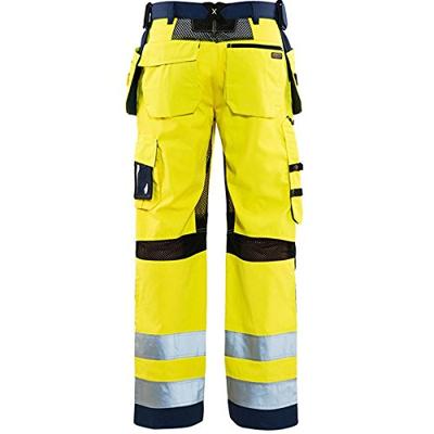 Blåkläder Werkbroek High-Vis met ventilatie 15651811 | High Vis Geel/Marineblauw | Maat 44 - 7330509457047