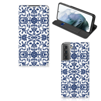 Samsung Galaxy S21 FE Smart Cover Flower Blue - thumbnail