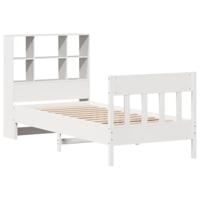 Bedframe zonder matras massief grenenhout wit 90x190 cm - thumbnail