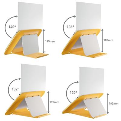 Leitz Ergo Cosy Laptopstandaard Geel 43,2 cm (17") Leitz Ergo Cosy Laptopstandaard Geel 43,2 cm (17")