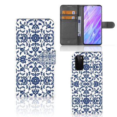 Samsung Galaxy S20 Hoesje Flower Blue Samsung Galaxy S20 Hoesje Flower Blue