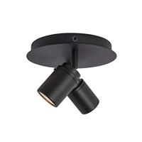 QAZQA Moderne badkamer spot zwart 2-lichts IP44 - Ducha - thumbnail