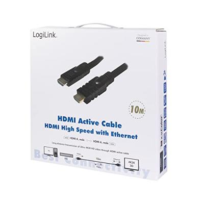 LogiLink CHA0010 HDMI kabel 10 m HDMI Type A (Standaard) Zwart LogiLink CHA0010 HDMI kabel 10 m HDMI Type A (Standaard) Zwart