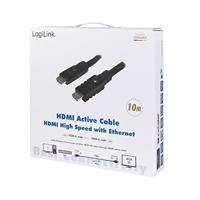 LogiLink CHA0010 HDMI kabel 10 m HDMI Type A (Standaard) Zwart - thumbnail