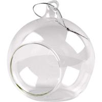 Creativ Company Glas ornament met opening, d 8 cm, 6 stuk/ 1 doos - thumbnail