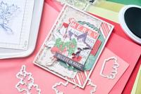 Sizzix • clear stamp set a5 with framelits die pencil line holly 17pcs - thumbnail