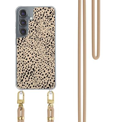 Samsung Galaxy S25 hoesje met beige koord - Spot on