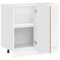 Spoelbakonderkast Lucca bewerkt hout artisanaal eikenkleur - thumbnail