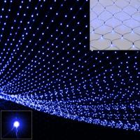 Lichtketting blauw 160 LED's 200x150cm voor binnen of buiten - thumbnail