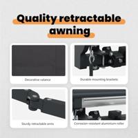 VidaXL Inklapbaar zonnescherm antraciet 350 x 250 cm - thumbnail
