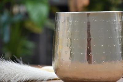 Bloempot Karakter 13x 13 cm - goud Bloempot Karakter 13x 13 cm - goud