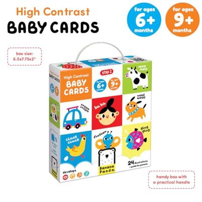 Banana Panda - hoog contrast babykaarten 6m+ / 9m+ - 24st.