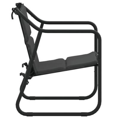 3-delige Loungeset met kussens staal antracietkleurig 3-delige Loungeset met kussens staal antracietkleurig