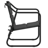 3-delige Loungeset met kussens staal antracietkleurig - thumbnail