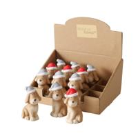Boltze Home Beeld kersthond keramiek h7,4cm - thumbnail