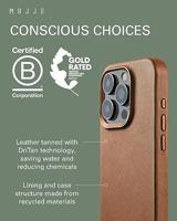 Mujjo Leather Case met MagSafe iPhone 15 Pro Max Bruin - thumbnail