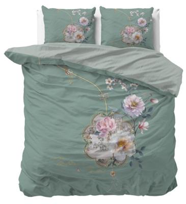 RoyalTextile - Lyra Dekbedovertrek Micropercal - Groen - 200 x 220