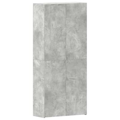 Schoenenkast met plank Grijs 80 x 35.5 x 180 cm Bewerkt hout