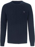 Trui 100% katoen ronde hals Van GANT blauw - thumbnail