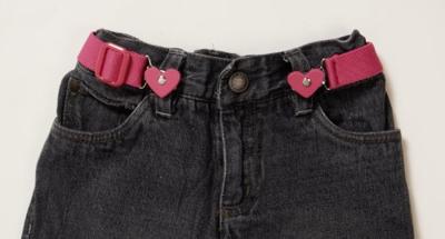 Playshoes riem elastisch met clip hartje roze Maat