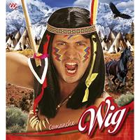 Indianenpruik met haarband en veer - thumbnail