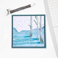 Sizzix • layered stencils winter scene - thumbnail