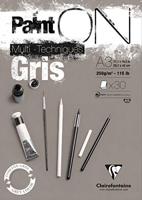 Clairefontaine Painton Mixmedia - Blok - 250 gr - 30 Blad - Grijs - thumbnail