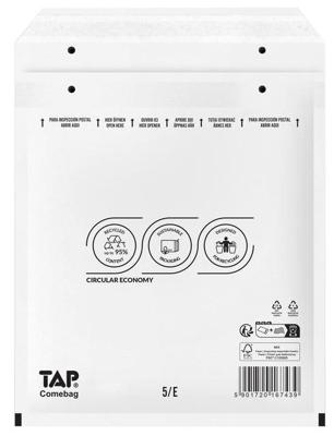 Comebag luchtkussenenveloppen, ft 220 x 265 mm, met stripsluiting, wit, doos van 100 stuks Comebag luchtkussenenveloppen, ft 220 x 265 mm, met stripsluiting, wit, doos van 100 stuks