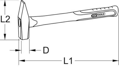 KS Tools 964.2045 9642045 Bankwerkershamer 4000 g 900 mm 1 stuk(s)