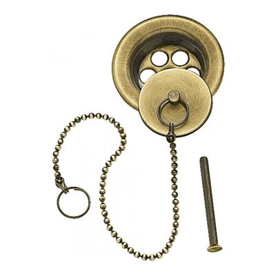 Afvoerplug Tres Clasic | 5/4" | Vaste waste (wel afluitbaar) | Messing | Rond | Messing oud glans Afvoerplug Tres Clasic | 5/4" | Vaste waste (wel afluitbaar) | Messing | Rond | Messing oud glans